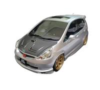 XIYUEYING 1 18 For Honda Jazz Blue Static Resin Car Model Collection Souvenir Scene Ornaments Vehicles Kit(Silver)
