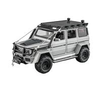 XIYUEYING 1:24 For Benz G550 Adventure 4X4 Alloy Cast Toy Car Model Sound And Light Toy Collectibles Vehicles Kit(Silver)
