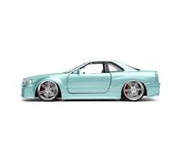 XIYUEYING 1 24 For Brian’s 2002 Nissan Skyline GT-R (BNR34) Die Cast Finished Car Model Metal Car Model Motor Vehicles Toys(B)