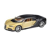 XIYUEYING 1:24 For Bugatti Chiron Pull Back Toy Vehicles Classic Collectible Metal Diecast Model Car Vehicles Kit(Jaune)