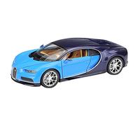 XIYUEYING 1:24 For Bugatti Chiron Pull Back Toy Vehicles Classic Collectible Metal Diecast Model Car Vehicles Kit(Blue)