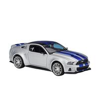 XIYUEYING 1 24 For Ford Mustang Street Racer Alloy Replica Vehicle Die-cast Finished Model Car Ornament Vehicles Kit(Silvery)