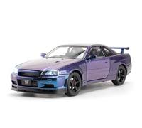 XIYUEYING 1 24 For Nissan GTR-R34 Street Car Edition Alloy Car Type Toys Decorated Purple Desk 21CM Collection Souvenirs For Men And Women Motor Vehicles Toys