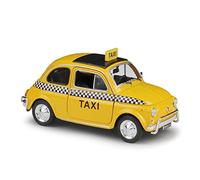 XIYUEYING 1 24 For Nuova Fiat 500 Classic Taxi Alloy Replica Car Die-cast Finished Model Car Decoration Vehicles Kit
