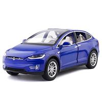 XIYUEYING 1 24 For Tesla X90 Alloy Die-cast Car Model Sound And Light Pull Back Gull-wing Door Fully Open Vehicles Kit(B)