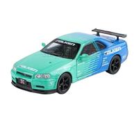 XIYUEYING 1:32 For SKYLINE GTR Sports Cars High Simulation Alloy Car Model Toys Diecast Toys For Kids Miniature Car ornaments models(green)