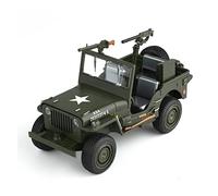 XIYUEYING 1:32 For Willys Chariot Alloy Car Model Camouflage Military Off-road Second World War Vehicles Vehicles Kit(green)