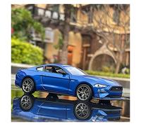 XIYUEYING 1:34 For Ford Mustang GT Alloy Sports Car Model Diecast With Sound And Light Toy Gift Vehicles Kit(Blue)