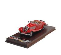 XIYUEYING 1 64 For Mercedes 500K Convertible Antique Car Alloy Collection Model Ornaments Vehicles Kit(Red)