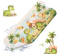 XIYUNTE Baby Bath Mat Non Slip Anti Mould Kids - 100x40cm Extra Long Anti Slip Bathtub Mat Machine Washable, Toddler Non Slip Bath Mat for Inside Bath Tub, BPA free, TÜV-Certified Safety, Dinosaur