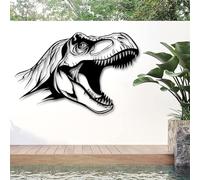 xiyuxiang@ T-Rex Head Metal Wall Art, Dinosaur Metal Wall Decor, Tyrannosaurus Wall Decor, for boys room, Living Room, Bedroom, Office(120x78 cm/47x31 in)
