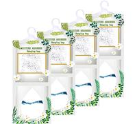 XIZAO Wardrobe Dehumidifier Hanging Bags 4 Pack Moisture Absorbers Fragrance Free