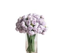 XIZHI 18 Pcs Ranunculus Artificial Flower 11.8" and 54 Heads Faux Silk Ranunculus Flowers Artificial Ranunculus Bouquet Decorations for Home DIY Wedding Decor (Purple)