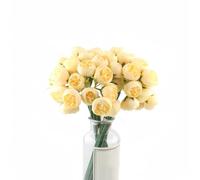 XIZHI 18 Pcs Ranunculus Artificial Flower 11.8" and 54 Heads Faux Silk Ranunculus Flowers Artificial Ranunculus Bouquet Decorations for Home DIY Wedding Decor (Yellow)