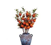 XIZHI 23.6" Artificial Pomegranate Branches - 6Pcs Realistic Fake Fruit Stems for Indoor Home Decor, Table Centerpiece, Vase Fillers, Farmhouse Style, Lifelike Artificial Plants and Flowers