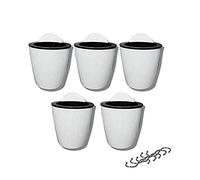 XIZHI 5 Pack Lazy Flower Pots, White