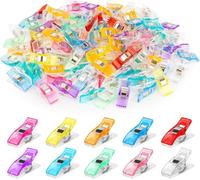 Xizhiwan 100 Pieces of Sewing Clips for Fabrics and Quilting, Plastic for Fabrics, Quilting for, Quilt, Magic Clips for Sewing Supplies, Multi-Color Hand Tools