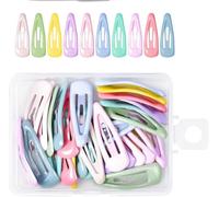 Xizhiwan 30 candy colored children's snap hair clips, suitable for girls' hair accessories - durable, safe, and easy to use children's hair clips