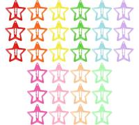 Xizhiwan 30 Small Star, Star Hair Accessories Girls Flash Candy Color Metal Hair Clips Children Cute Girls Hair Clips (Color)