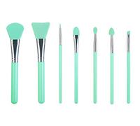 Xizhiwan 7 Pieces Silicone Brush Applicator Kit for UV Epoxy Crafts and Cream Makeup Products (Mint Green)