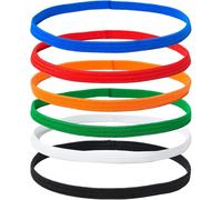 Xizhiwan Elastic Headbands -6-piece unisex sports headband, non slip elastic running headband, unisex children's thin sports headband, soccer, yoga, jogging, fitness sweatband