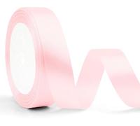 Xizhiwan Pink Ribbon, 2 cm x 23 m, Light Pink Ribbon for Gift Wrapping, Hair Bands, Flower Packaging, Balloons, Wedding Car Decoration, Balloon Sewing, Cake Florist Decoration, Valentine's Day