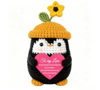 XIZIDA Gifts for Him Her Boyfriend Girlfriend, To My Love Handmade Crochet Penguin Anniversary Birthday Gift for Women Men, Romantic Valentines I Love You Gifts for Wife Husband Couples Fathers Day