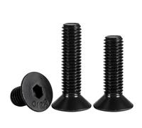 XIZONLIN 12.9 Grade Black Oxide Hex Socket Countersunk Head Screws M2x4mm (100 pcs)