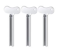 XIZONLIN 3Pcs Toothpaste Squeezer Stainless Steel Tube Squeezer Rolling Tube Toothpaste Dispenser for Toothpaste Cosmetics Hand Creams Oil Paint Hair Dye Silver