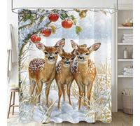 Xjaopfei Beige Shower Curtain, Waterproof Extra Long Curtains for Bathroom Decor, Luxury Weighted Shower Curtain Animal, for Bathroom Window Curtains, Quick Dry Wet Room, 150x150cm 60x60Inch J-753