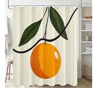 Xjaopfei Beige Shower Curtain, Waterproof Extra Long Curtains for Bathroom Decor, Luxury Weighted Shower Curtain Fruit, for Bathroom Window Curtains, Quick Dry Wet Room, 150x150cm 60x60Inch J-15
