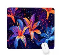 Xjaopfei Black Mouse Pad 360x300x3mm Lily Small Mouse Mat with Rubber Base Slogan Non-Slip Splash Resistant Surface Portable Desk Mat for Office, Home Gaming Desktop Decor, Men's Gifts J-47