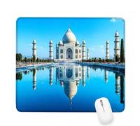 Xjaopfei Blue Mouse Pad 290x240x3mm Palace Small Mouse Mat with Rubber Base Slogan Non-Slip Splash Resistant Surface Portable Desk Mat for Office, Home Gaming Desktop Decor, Men Gifts J-363