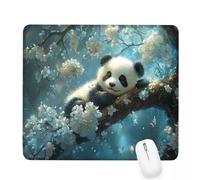 Xjaopfei Blue Mouse Pad 400x300x3mm Panda Small Mouse Mat with Rubber Base Slogan Non-Slip Splash Resistant Surface Portable Desk Mat for Office, Home Gaming Desktop Decor, Men Gifts J-943