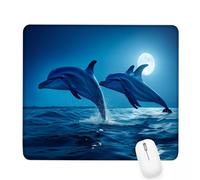 Xjaopfei Blue Mouse Pad 420x350x3mm Whale Small Mouse Mat with Rubber Base Slogan Non-Slip Splash Resistant Surface Portable Desk Mat for Office, Home Gaming Desktop Decor, Men's Gifts J-97