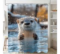 Xjaopfei Brown Shower Curtain, Waterproof Extra Long Curtains for Bathroom Decor, Luxury Weighted Shower Curtain Mizuki, for Bathroom Window Curtains, Quick Dry Wet Room, 120x150cm 48x60Inch J-721