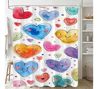 Xjaopfei Colorful Shower Curtain, Waterproof Extra Long Curtains for Bathroom Decor, Luxury Weighted Shower Curtain Cartoon, for Bathroom Window Curtains, Quick Dry Wet Room, 150x200cm 60x79Inch J-51