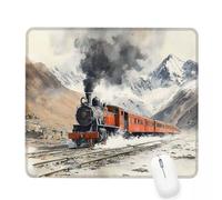 Xjaopfei Cream Mouse Pad 260x210x3mm Train Small Mouse Mat with Rubber Base Slogan Non-Slip Splash Resistant Surface Portable Desk Mat for Office, Home Gaming Desktop Decor, Men Gifts J-543