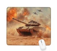 Xjaopfei Cream Mouse Pad 290x240x3mm Tank Small Mouse Mat with Rubber Base Slogan Non-Slip Splash Resistant Surface Portable Desk Mat for Office, Home Gaming Desktop Decor, Men Gifts J-537