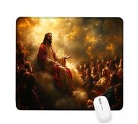 Xjaopfei Cream Mouse Pad 420x350x3mm Man Small Mouse Mat with Rubber Base Slogan Non-Slip Splash Resistant Surface Portable Desk Mat for Office, Home Gaming Desktop Decor, Men's Gifts J-979
