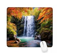 Xjaopfei Green Mouse Pad 300x250x3mm Fall Small Mouse Mat with Rubber Base Slogan Non-Slip Splash Resistant Surface Portable Desk Mat for Office, Home Gaming Desktop Decor, Men Gifts J-321