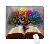Xjaopfei Grey Mouse Pad 340x280x3mm Tree Small Mouse Mat with Rubber Base Slogan Non-Slip Splash Resistant Surface Portable Desk Mat for Office, Home Gaming Desktop Decor, Men's Gifts J-249