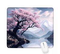 Xjaopfei Grey Mouse Pad 360x300x3mm Tree Small Mouse Mat with Rubber Base Slogan Non-Slip Splash Resistant Surface Portable Desk Mat for Office, Home Gaming Desktop Decor, Men's Gifts J-271