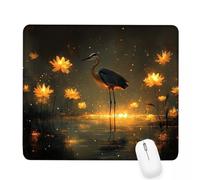 Xjaopfei Orange Mouse Pad 260x210x3mm Bird Small Mouse Mat with Rubber Base Slogan Non-Slip Splash Resistant Surface Portable Desk Mat for Office, Home Gaming Desktop Decor, Men Gifts J-925