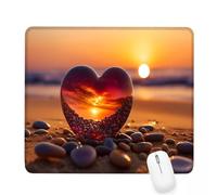 Xjaopfei Orange Mouse Pad 320x260x3mm Sunset Small Mouse Mat with Rubber Base Slogan Non-Slip Splash Resistant Surface Portable Desk Mat for Office, Home Gaming Desktop Decor, Men Gifts J-265