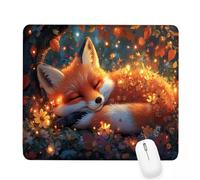 Xjaopfei Orange Mouse Pad 360x300x3mm Foxs Small Mouse Mat with Rubber Base Slogan Non-Slip Splash Resistant Surface Portable Desk Mat for Office, Home Gaming Desktop Decor, Men Gifts J-941