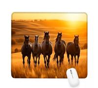 Xjaopfei Orange Mouse Pad 420x350x3mm Horse Small Mouse Mat with Rubber Base Slogan Non-Slip Splash Resistant Surface Portable Desk Mat for Office, Home Gaming Desktop Decor, Men Gifts J-69