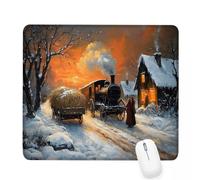 Xjaopfei Orange Mouse Pad 420x350x3mm Winter Small Mouse Mat with Rubber Base Slogan Non-Slip Splash Resistant Surface Portable Desk Mat for Office, Home Gaming Desktop Decor, Men Gifts J-873