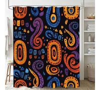 Xjaopfei Orange Shower Curtain, Waterproof Extra Long Curtains for Bathroom Decor, Luxury Weighted Shower Curtain Bohemia, for Bathroom Window Curtains, Quick Dry Wet Room, 150x180cm 60x71Inch J-773