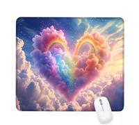 Xjaopfei Pink Mouse Pad 420x350x3mm Love Small Mouse Mat with Rubber Base Slogan Non-Slip Splash Resistant Surface Portable Desk Mat for Office, Home Gaming Desktop Decor, Men's Gifts J-37